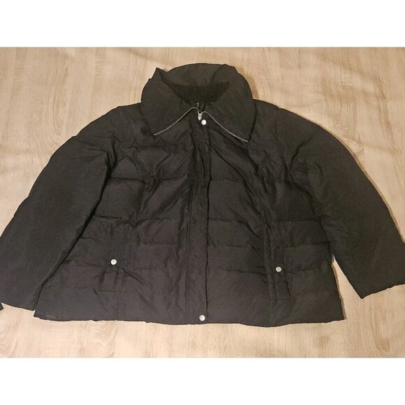Style & Co Plus Size 24 W Black Down Filled Puffer Coat - Picture 1 of 10